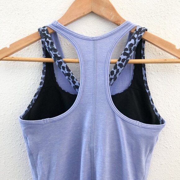 LULULEMON Inspiration Tank II Heathered Lullaby / Ace Spot Lullaby Black Size 4 - Picture 5 of 10